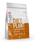 PhD Nutrition Diet Plant, Vegan Protein Powder Plant Based, Salted Caramel, 20g of Plant Protein, 40 Servings Per 1 Kg Bag