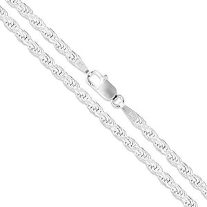 Sterling Silver Diamond-Cut Rope Chain 2.8mm Solid 925 New Necklace 20