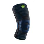 BAUERFEIND, 1 Unisex Right/Left Knee Brace, For sports and excercise, Supports knee during sports, Silicon-ring, Size: L, Black, 11449411170013