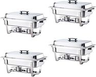 ALPHA LIVING 70014-BLK Chafing Dish Set, 8 QT, Black Handle