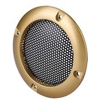 Bewinner 2 Inch Speaker Cover, Speaker Decorative Steel Mesh Circle Car Speaker Protective Mesh Cover Provide Protection for Speakers Car Speakers Outdoor(gold)