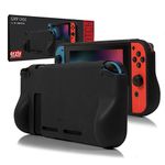 Orzly Comfort Padded Grip Case for Nintendo Switch (Solid Black)