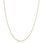 Kooljewelry 14k Yellow Gold 1.1 mm Diamond-cut Cable Chain Necklace (16, 18, 20, 22, 24 or 30 inch)