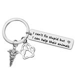 Ciyumu Veterinarian Keyring Birthday Gifts for Veterinarian Vet Tech Appreciation Keyring Gifts I Can Help Their Animals Keychain Veterinary Technician Gifts Veterinarian Medicine Graduation Gift