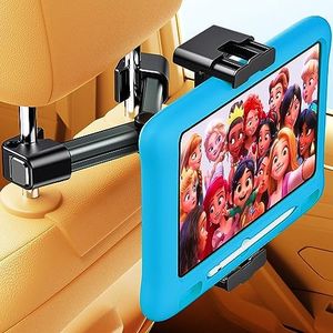 TAZENI Tablet iPad Holder for Car Mount Backseat Thick Case Friendly Headrest iPad Tablet Car Holder Mount - Car iPad Tablet Holder Back Seat Car Travel Road Trip Essentials Kids Fit 4-13‘’ Devices