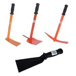 Utkarsh Heavy Duty Garden Kit | Garden Pickaxe, Hand Hoes with Prongs-2 Nos., 3 Inch Khurpi | Garden Kit Essentials, Strong Durable Steel Planter Accessories | Set of 4 Tools | Home Gardening Tools