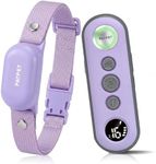 PATPET Shock Collar for Dogs - 4000FT Dog Training Collar with Remote, IPX7 Waterproof 4 Modes(Beep/Vibration/Shock/Safe) Dog Shock Collar, Rechargeable E-Collar for Small Medium Dogs (Purple)