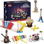 FUN LITTLE TOYS 12 Boxes Mini Music Building Blocks Musical Instruments Set for Goodie Bags, Prizes, Party Favors for Kids