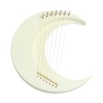 UGPLM Harp Making Material Set Lyre Harp 7 String Soft Sound Portable Classical Lyre Harp with Tunning Wrench Lyre Harp Instrument