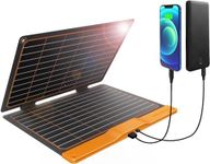 FlexSolar 20W Portable Solar Panel Charger for Camping, USB-A QC3.0 USB-C Waterproof Foldable Solar Panel for Mobile Phones Laptop Cellphones Power Bank Outdoor Hiking Fishing