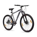 Hero RIOT 26T Single Speed Mountain Bicycle for Adults | Grey | Front Suspension | Disc Brake | Steel Frame : 16.5Inches | Rider Height : 5ft 0" - 5ft 8" | 95% Pre-Assembled(Ready to Ride in 5 Mins)