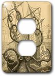 3dRose LSP_164907_6 Gigantic Colossal Octopus Sea Monster Kraken. Pierre Denys De Montfort 2 Plug Outlet Cover