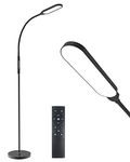 KALAHOL LED Floor Lamp, 360% Adjustable Gooseneck 15W Anti-Blue Light Damage Floor Lamp, Remote & Touching Control for Living Room Study Office 5 Colour Temperatures