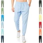 RIPT Essentials RCPNT764 Mens Soft Touch Loungewear Sweatpants Joggers Jog Pants, Cashmere Blue, Medium