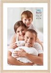 Icona Bay 11x17 Light Oak Picture Frame Fits 10x16 Photos with Mat to 9x14 Image, Modern Style Wood Composite Poster Frame, Wall Mount Only, Bliss Collection