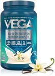 Vega Premium All-in-One Nutrition Protein Powder – 20g Plant-Based Vegan Protein, Vitamins & Probiotics, Vanilla, 827g (20 Servings)