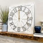 ALBEN Large Farmhouse Wall Clock - 
