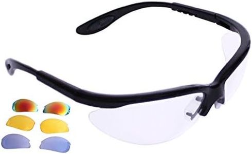 Python RG Multi Lense Racquetball (Squash) Eye Protection w/free case (Eyewear, Goggle, Eyeguard) - BLACK