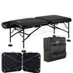 Master Massage 30" StratoMaster LX Ultra-Light Weight Aluminum Portable Massage Table Package- Tattoo Bed- Lash Tables- Black