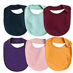 Real Baby Pure Cotton Bibs Multicolored (0-2 Years, Pack of 6)