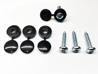 Quality Car Van Number Licence Plate Fitting Kit Screws & 4x Black Covers