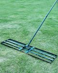 Lawn Leveling Rake,Stainless Steel Lawn Leveler with 45”x10” Ground Plate, 78” Adjustable Long Handle, Heavy Duty Large Level Lawn Tool for Grass, Golf Field, Level Soil or Dirt Ground Surfaces-Green