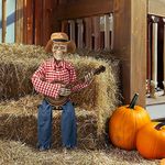Candieslife Halloween 39" Banjo Playing Skeletons - Spooky Animated Skeleton Decorations, Playing Musical Halloween Prop Decor for Indoor/Outdoor