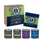 Vegan Curry Kit by Spice Pots - 100% Natural Ingredients - 4 x 40g Spice Blends - 8 Vegan Curry Recipe Booklet - Korma, Bhuna, Goan & Tandoori Masala Curry Powder - Vegan Gifts for Women & Men