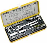 Stanley 40Pc 1/4 inch and 3/8 inch Drive Socket Set Met/AF