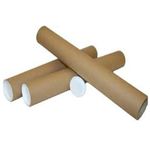 5 x A0 Cardboard Postal Poster Tubes 885mm x 45mm + END CAPS