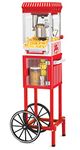 Nostalgia KPM200CART Old Fashioned Kettle Popcorn Maker Cart, Red