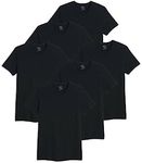 Jockey Men's Undershirt Slim Fit Cotton Stretch V-Neck T-Shirt - 6 Pack, Black, 2XL