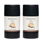 Each & Every 2-Pack Natural Aluminum-Free Deodorant for Sensitive Skin with Essential Oils, Plant-Based Packaging (Cedar & Vanilla, 2.5 Ounce (Pack of 2))