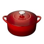 Denby 193043771 Pomegranate Cast Iron 24Cm Round Casserole, 24 cm