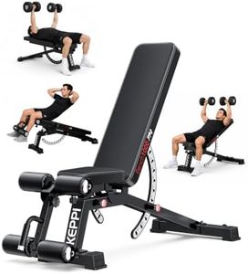 Adjustable Weight Bench, Commercial Grade 1200LB Workout Bench Press Set for Home Gym Strength Training Exercise, Incline Bench with 12+3 Adjustable Backrest&Seat Positions for Full Body Fitness