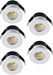 WMLBK Pack of 5 * 3W LED Recessed Ceiling Light Downlights Spotlight,LED Recessed Small Cabinet Mini Spot Lamp Ceiling Downlight Kit Fixture [Energy Class A+] (Warm Light)