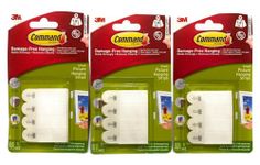 Command Picture Hanging Strips (White) - Pack of 24 Small Strips