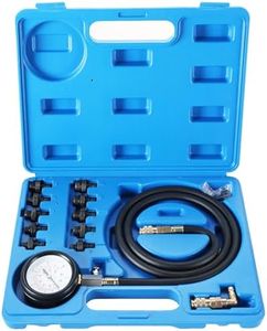 NYXOVA Oil Pressure Tester Kit, Professional Oil Pressure Gauge Tool for Engine Diagnostic Test, 0-140 PSI Engine Oil Pressure Diagnostic Tester Tool with Hose Adapters for Cars ATVs Trucks Use