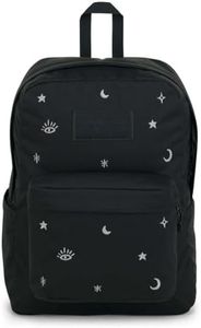 JanSport Superbreak Plus FX Backpack - Work, Travel, or Laptop Bag with Water Bottle Pocket - Nighttime Magic Silver