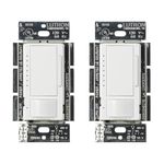 Lutron Maestro LED+ Motion Sensor/Dimmer Switch | 150W LED | Single Pole/Multi-Location | MSCL-OP153M-WH | White (2-Pack)