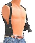 Bulldog Cases Deluxe Shoulder Harness with Holster and Ammo Pouch Horizontal Fits Most 1911 Style Autos