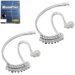 Pack of 2 - Twist On Replacement Acoustic Tube for 2-Way Radio Headsets by MaximalPower