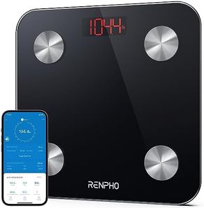 RENPHO Smart Bathroom Scale, Bluetooth Body Fat Monitor Weight Scale, Digital BMI Key Composition Analyzer for Weight, Fat, Muscle Mass, 396lbs