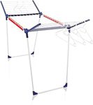 Leifheit Pegasus 200 Solid Standing Clothes Airer with Accessories, Folding Clothes Rack for Outdoor and Indoor, 20 m Clothes Horse with 4 Clips for Drying Small Items and 5 Hangers [Amazon Exclusive]