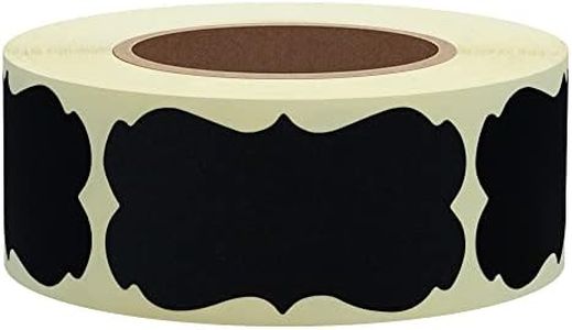 Hybsk 300pcs Black Kraft Christmas Gift Stickers Natural Blank Jar Canning Labels 1.25 x 2.28 Inch Holiday Present Tags (Black Kraft Paper)