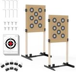 BLOODHOL Shooting Target Stand for Outdoors, Paper Target Holder with Stable Adjustable Base for Paper Shooting Targets Cardboard Silhouette, USPSA/IPSC, IDPA Practice (2 Pack)