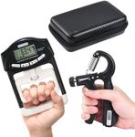 Handeful Grip Strength Tester & Enhancer Set with Protective Carrying Bag - Strengthen Your Hands, Improve Grip Control, & Enhance Overall Fitness