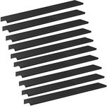 JNRFTY 10Pcs Mount Finger Edge Pull,Hidden Drawer Pulls,Aluminum Hidden Handle Concealed Tab Pulls for Home Kitchen Door Drawer Cabinet (Black,300mm Total Length)