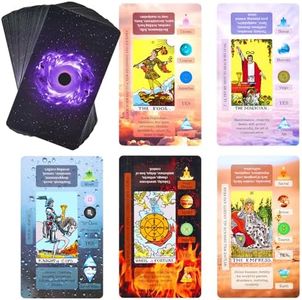 XSYLOHXL Tarot Cards for Beginners Tarot Deck with Meanings on Them Training Tarot Deck with Message for Reading Classic Learning Tarot Set
