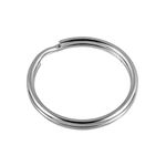 30pcs Round Key Rings, Silver Key Ring Hoops, Stainless Steel 304S15 Material Split Rings, Keyrings for Crafts (0.59''/15mm)